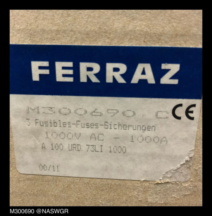LOT OF 3 Ferraz PROTISTOR M300690 Fuse - Unused Surplus