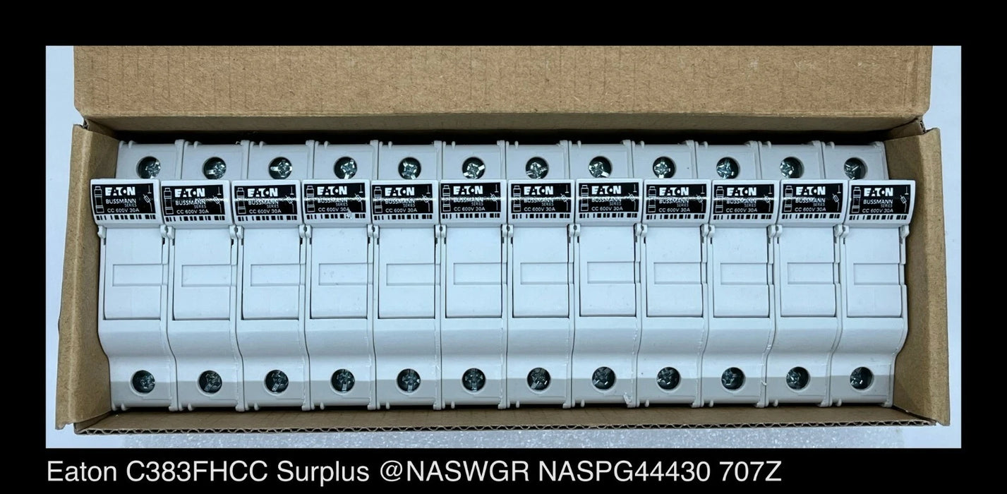Eaton C383FHCC 1 Pole Fuse Holders for Class C Fuse - Sleeve of (12) 30A