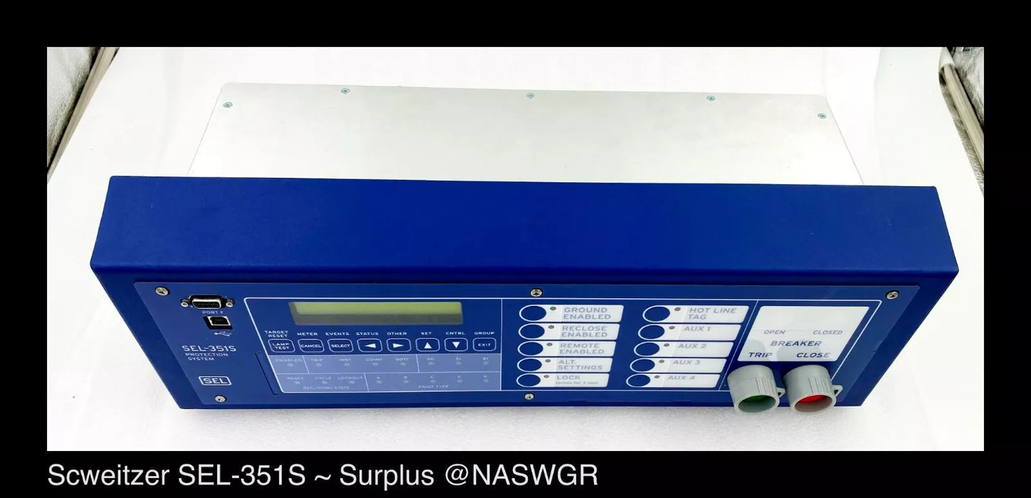 SEL-351S - Schweitzer 0351S6X9D3J5421 SEL-351S Protection System - Surplus