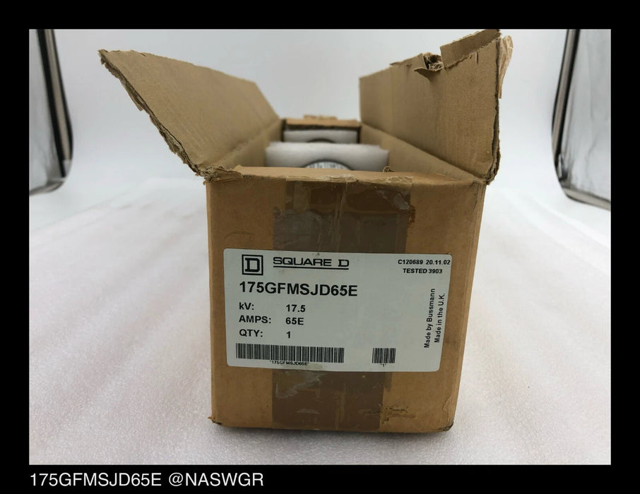 175GFMSJD65E , Square D Bussmann 175GFMSJD65E Current Limiting Power Fuse Unused Surplus 65E Amps