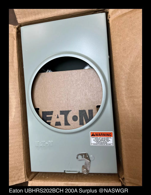 Eaton UBHRS202BCH 200A Meter Socket 600V 4-Jaw - Surplus