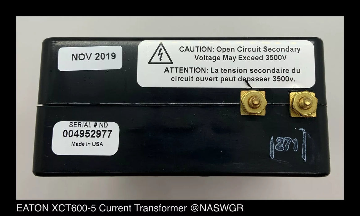 Eaton XCT600-5 External Current Transformer - 600:5 - Unused Surplus