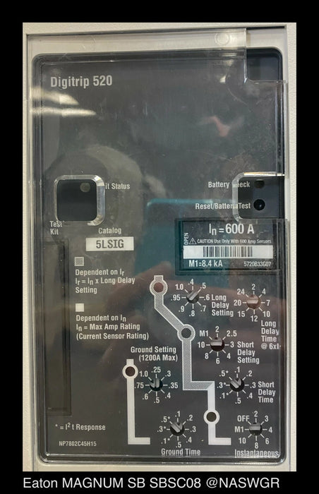 Eaton Magnum SB SBSC08 Circuit Breaker (E/O,D/O) - 600 Amp
