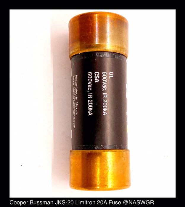 Share JKS-20 ~ Cooper Bussman JKS-20 Limitron® 20Amp Fuse - New Surplus