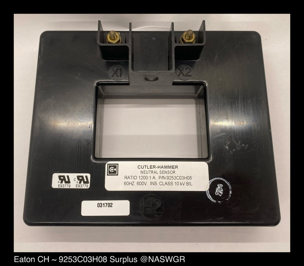 Eaton 9253C03H08 Neutral Sensor - 1200:1 Amp — North American ...