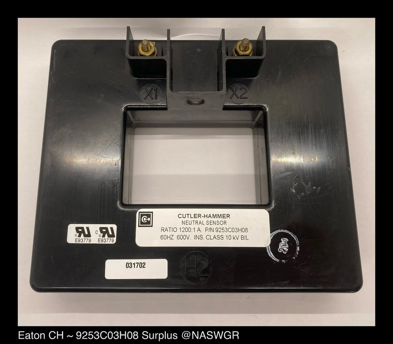 Eaton 9253C03H08 Neutral Sensor - 1200:1 Amp