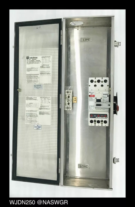 Eaton WJDN250 4/4X Enclosure Watertight Max Rating - 100 Amp Breaker Enclosed