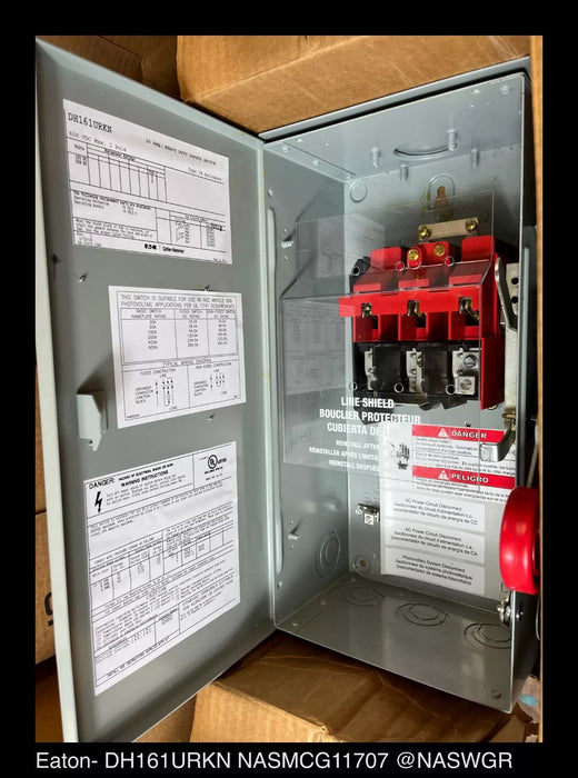 Eaton DH161URKN Solar Disconnect Switch - 30A/600V/1P/N3R - Unused