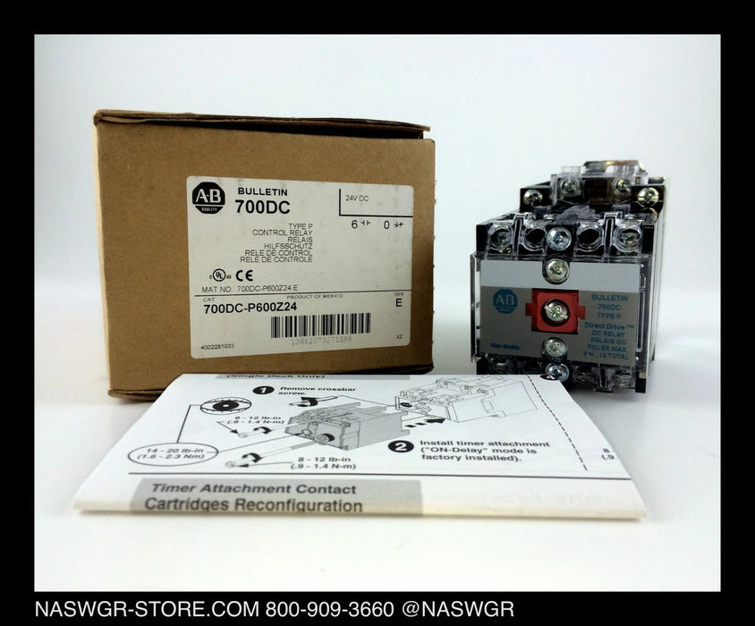 Allen Bradley 700DC-P600Z24 Control Relay - Unused Surplus