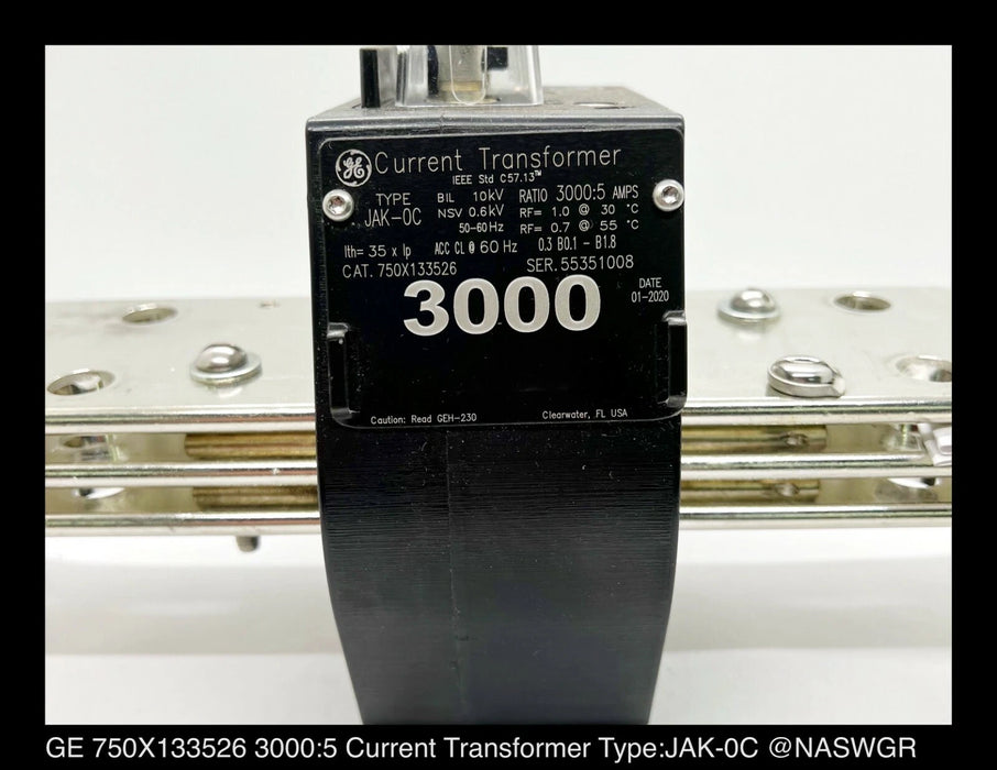 GE JAK-0C, 750X133526 Current Transformer - 3000:5 Amp - Unused