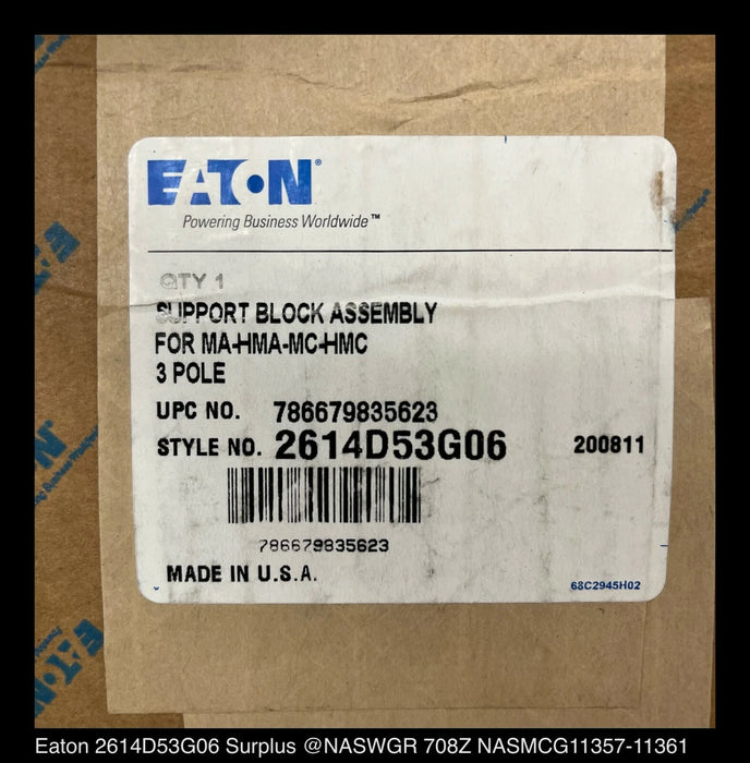Eaton 2614D53G06 Support Block Assembly - Unused Surplus