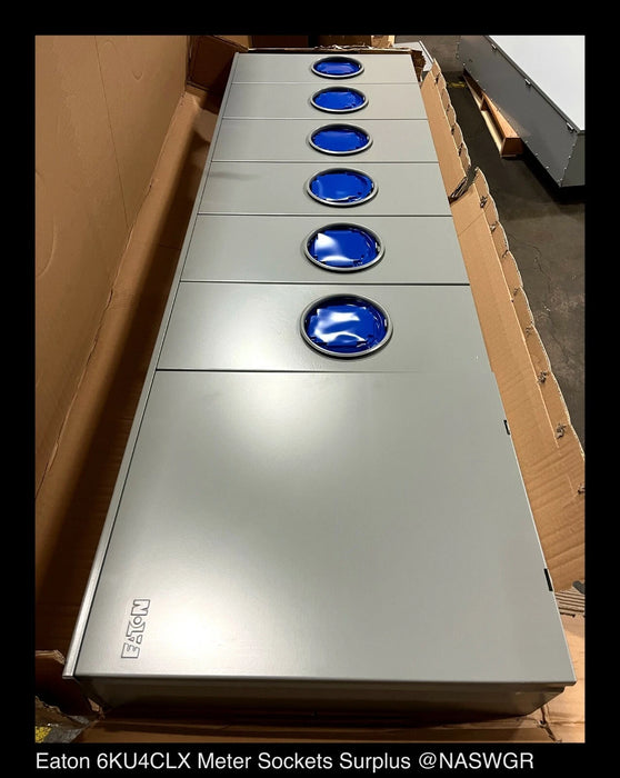 Eaton 6KU4CLX Multi-Gang Meter Socket - 400A/600V/N3R/6Gang - Unused