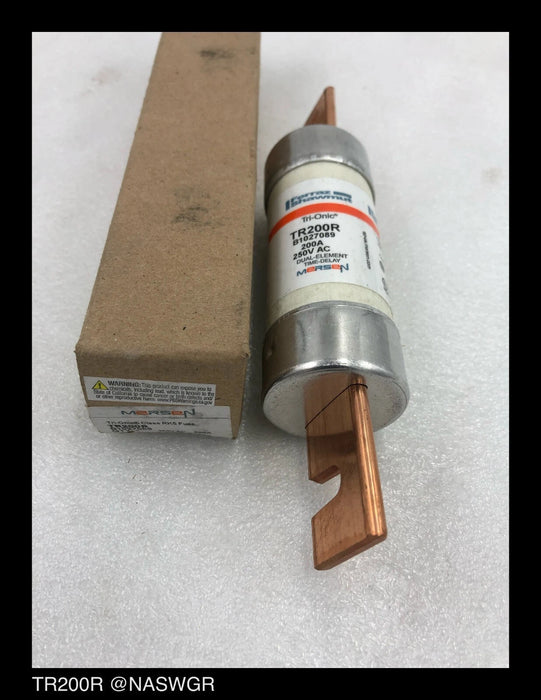 LOT OF 2 - Ferraz Shawmut Tri-onic TR200R Fuse - Unused Surplus