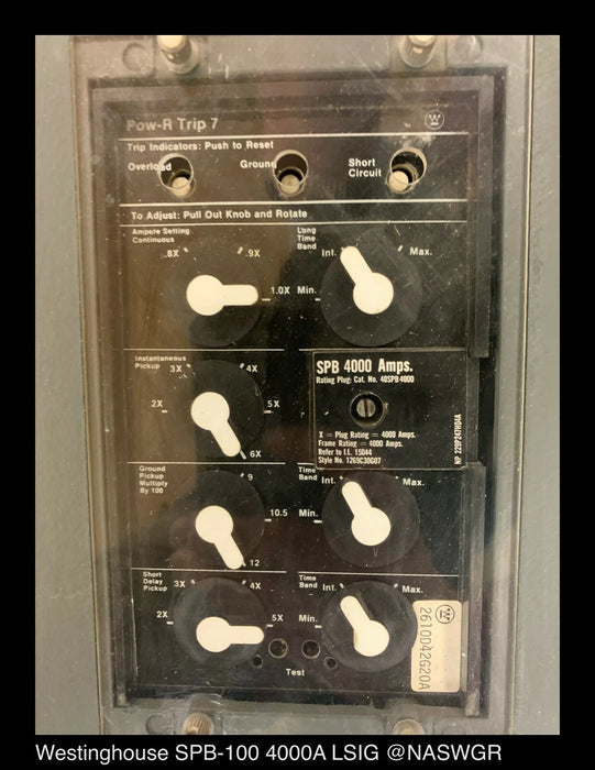 Westinghouse SPB-100 Circuit Breaker (E/O,D/O) ~ 4000 Amp - Special Frame