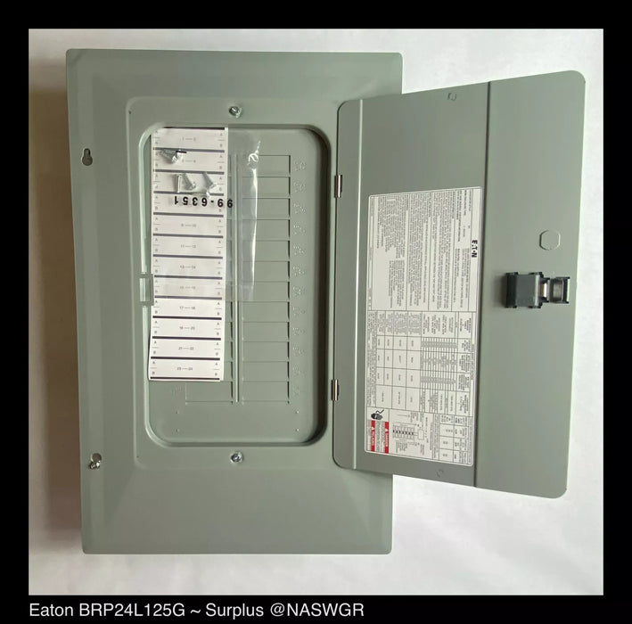 Eaton BRP24L125G Eaton BR Main Lug Load-Center 125A,120/240V - Unused