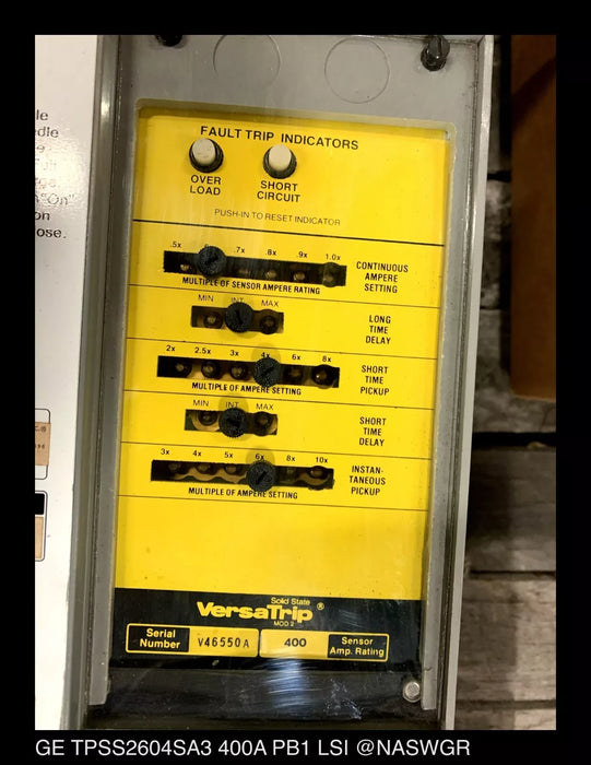 GE PowerBreak TPSS2604SA2 Breaker (M/O,B/I) - 400 Amp