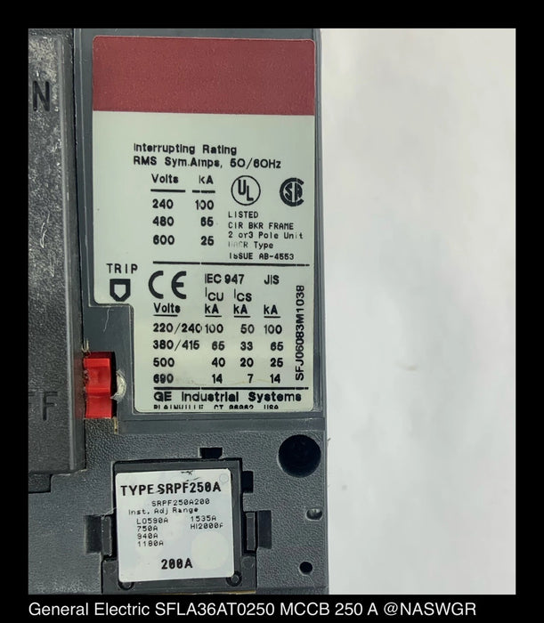 GE Spectra RMS SFLA36AT0250 Circuit Breaker - 200 Amp