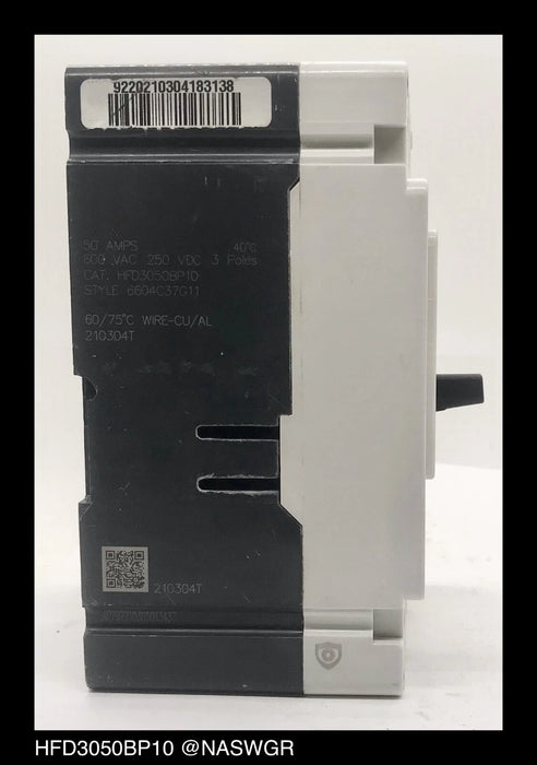 Eaton HFD3050BP10 Molded Case Circuit Breaker - 50 Amp