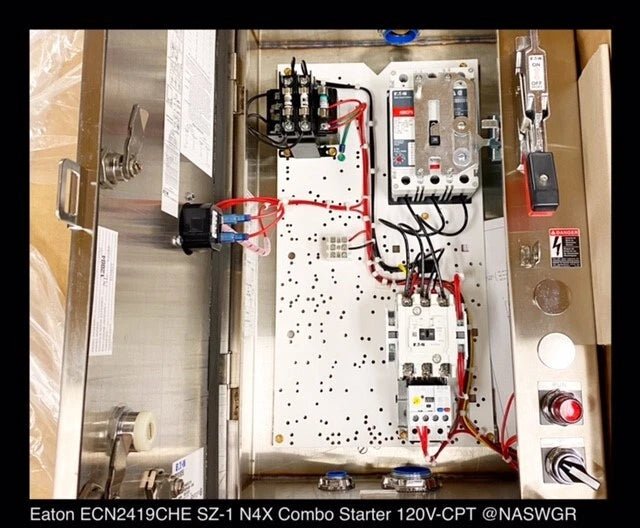Eaton ECN2419CHE NON-REVERSING FVNR STARTER 30A/468V/120/60 110V/50 COIL VOLTS