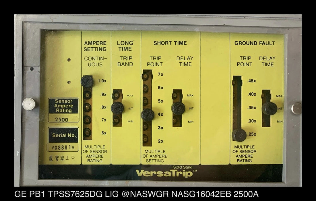 GE PowerBreak TPSS7625 Circuit Breaker (M/O,B/I) - 2500 Amp