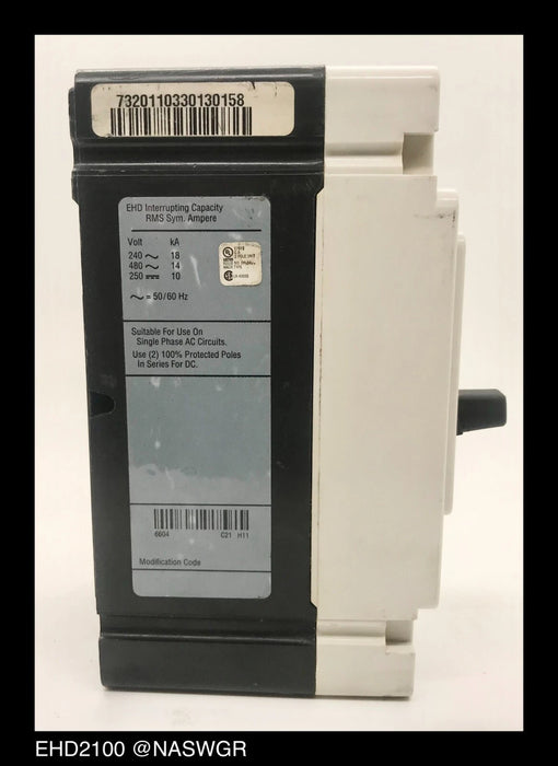 Eaton EHD2100 Molded Case Circuit Breaker - 100 Amp