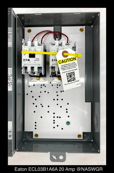 Eaton ECL03B1A6A Electrically Held Lighting Contactor - 20 Amp - Unused Surplus
