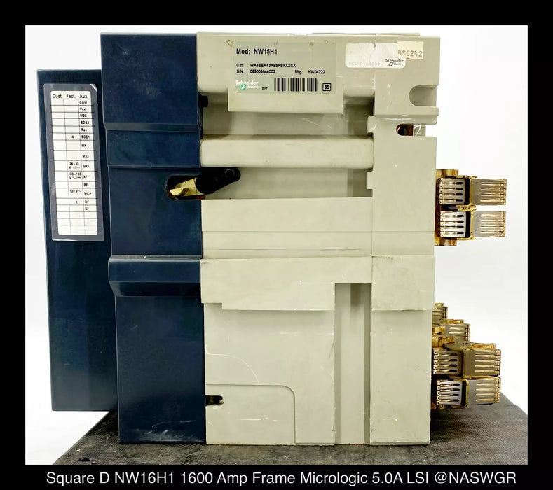 Square D MasterPact NW16H1 Circuit Breaker - 1600 Amp