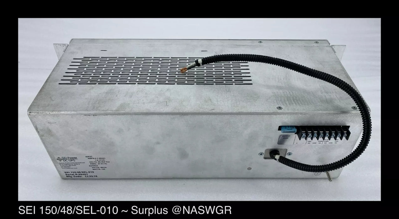 SEI Power 150/48/SEL-010 Uninterruptible Power System - Surplus