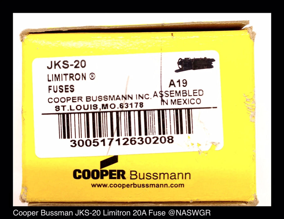 Share JKS-20 ~ Cooper Bussman JKS-20 Limitron® 20Amp Fuse - New Surplus