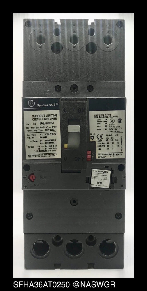 GE Spectra RMS SFHA36AT0250 Circuit Breaker - 200 Amp