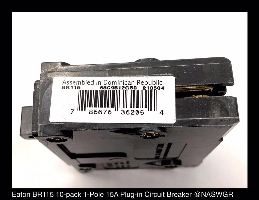Eaton BR115 Molded Case Circuit Breaker - 15 Amp - 10 Pack - Unused Surplus