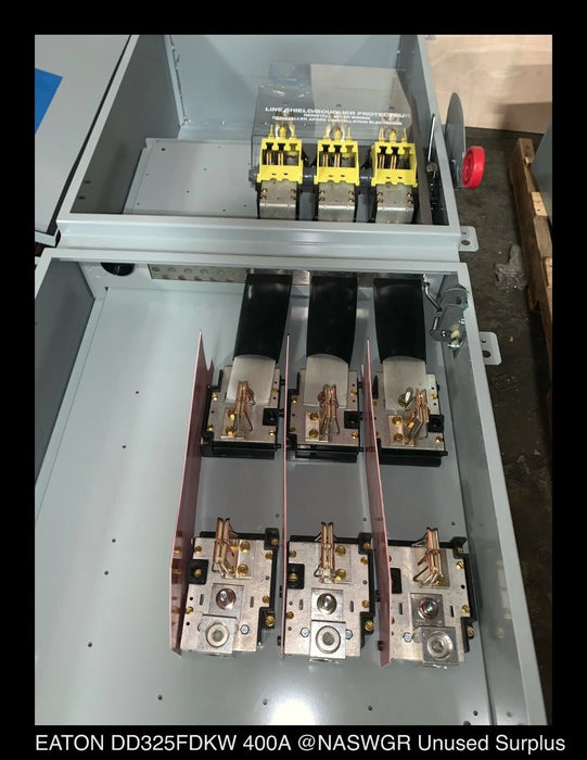Eaton DD325FDKW Heavy Duty Double Door Safety Switch - 400A/240v/N12/3R - Unused