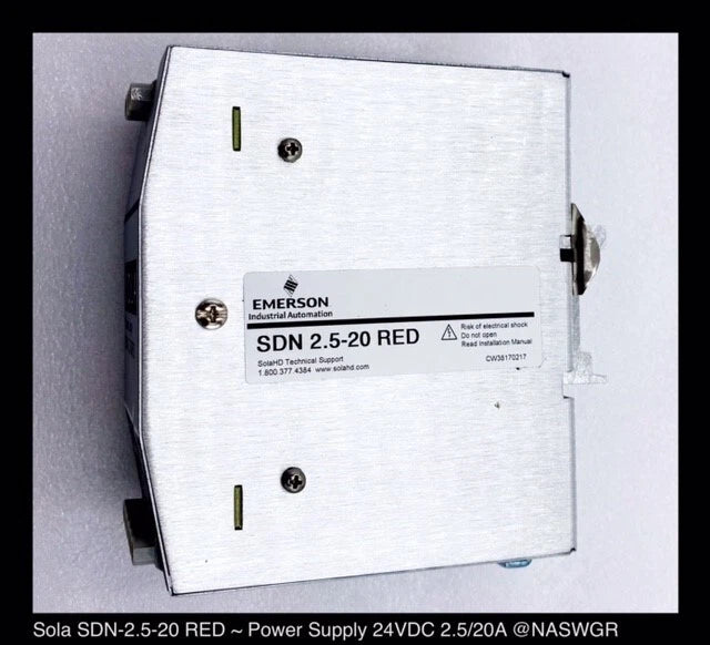 SolaHD SDN-2.5-20RED Power Supply, Redundancy Module, 24VDC Out