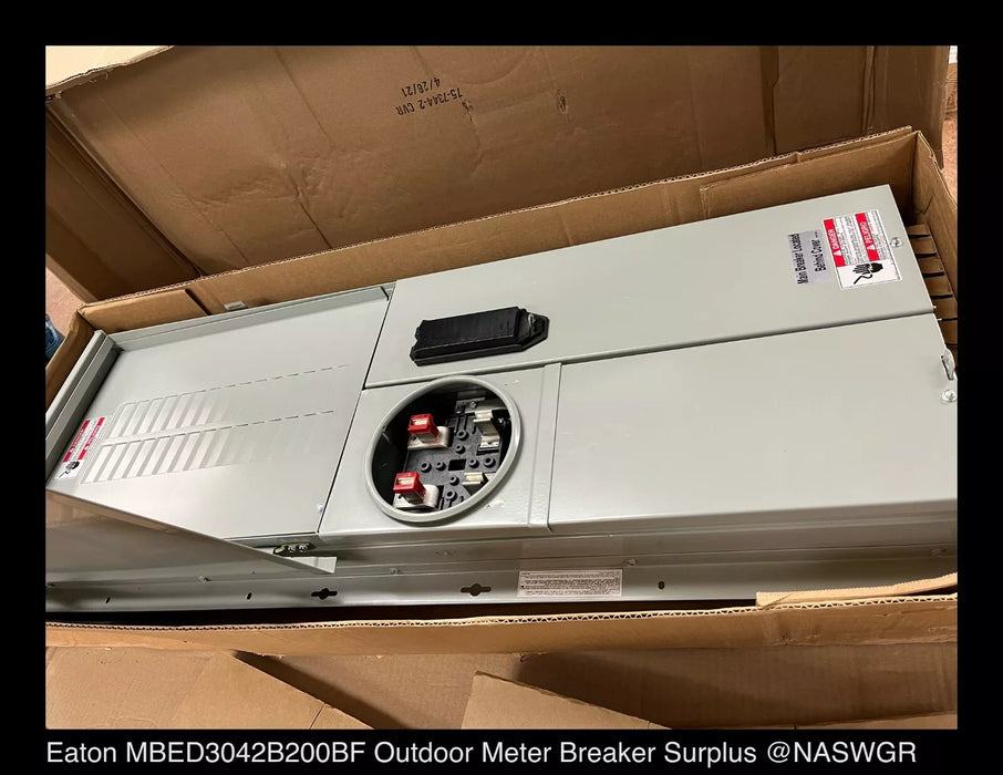 Eaton CMBX3242B200BTS Residential Meter Breaker - 200A/240V/N3R - Unused