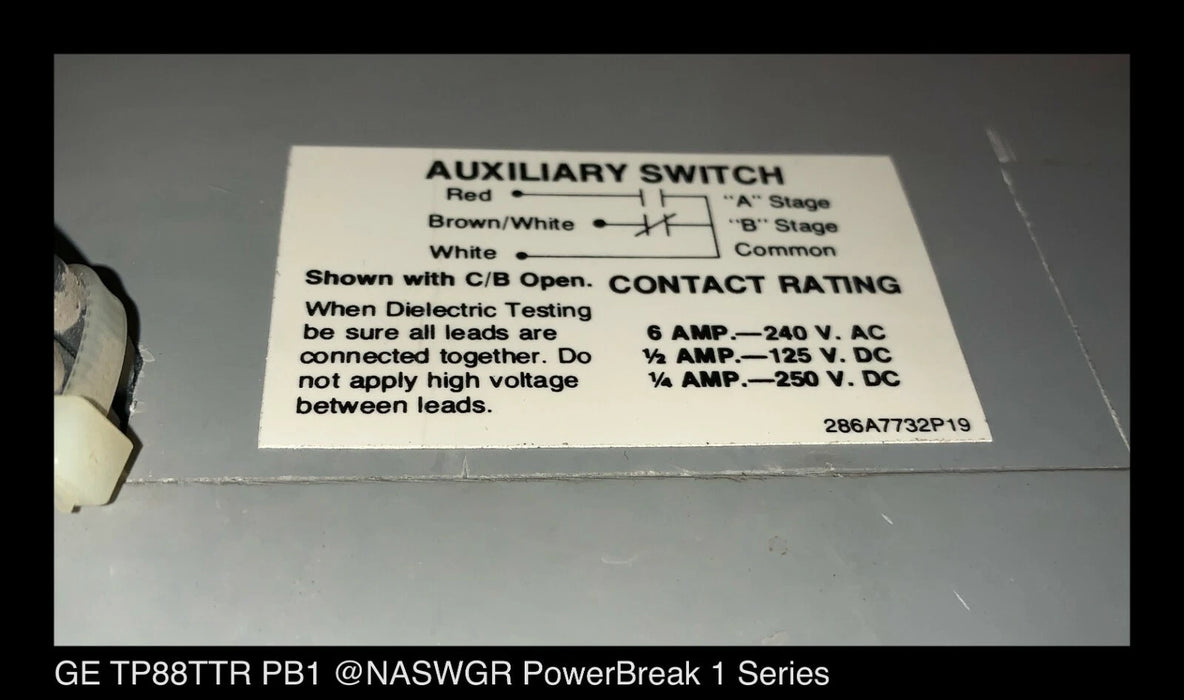 GE TP88TTR PowerBreak Circuit Breaker