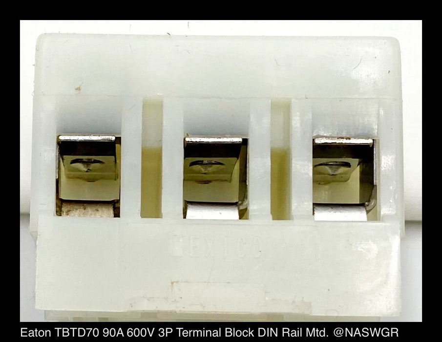 Eaton TBDT70 3P Terminal Block 90A 600V - Surplus - Sold in Groups of 3 Pcs.