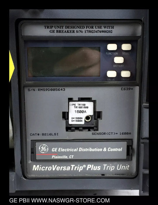 GE PowerBreak II SSD16B216 Circuit Breaker - 1600 Amp