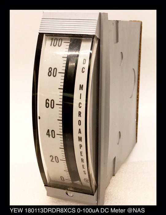 YEW 180113DRDR8XCS - 4" Vertical Panel Meter - 0-100uA, DC