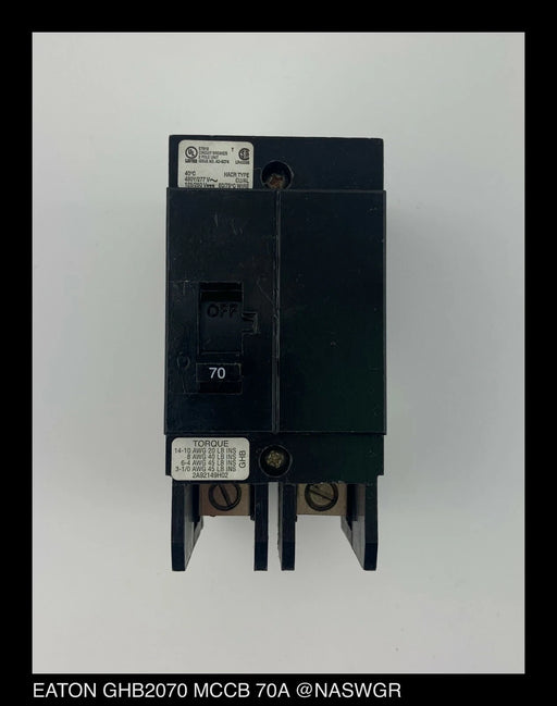 Eaton GHB2070 Molded Case Circuit Breaker - 70 Amp - Unused Surplus