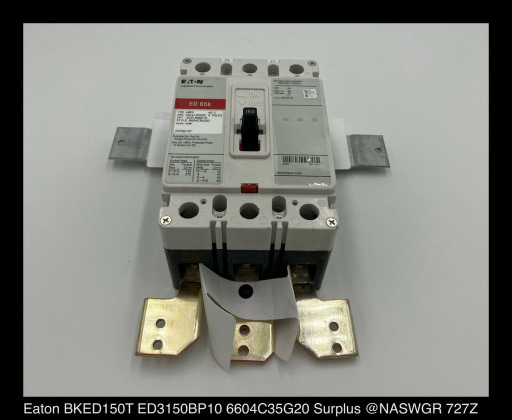 Eaton BKED150T Main or Subfeed Breaker Kit 150A - ED3150BP10 - Surplus