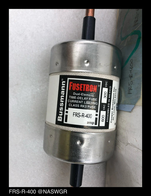 Bussmam FRS-R-400 Fusetron Dual Element Time Delay Current Limiting Fuse Surplus