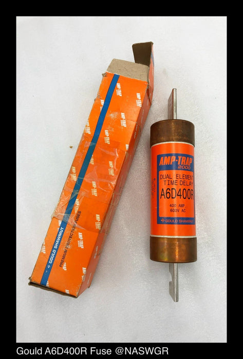 Gould Shawmut A6D400R Dual Element Time-Delay Fuse - Unused Surplus