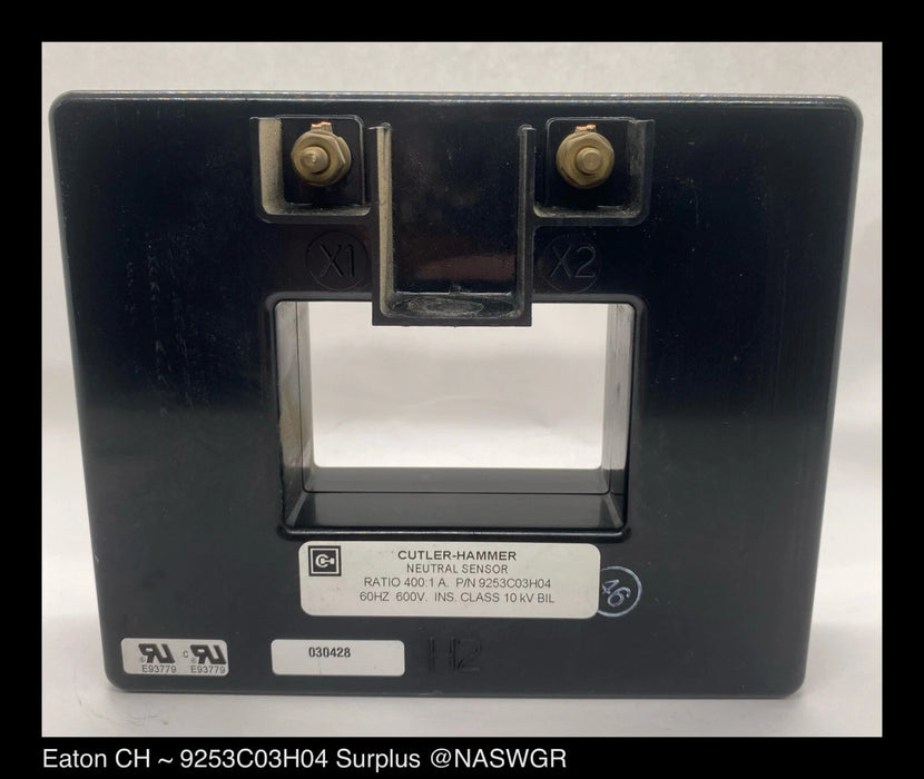 Cutler Hammer 9253C03H04 400:1 Neutral Sensor