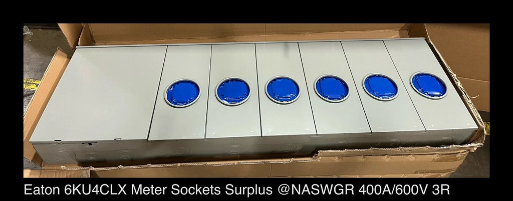 Eaton 6KU4CLX Multi-Gang Meter Socket - 400A/600V/N3R/6Gang - Unused