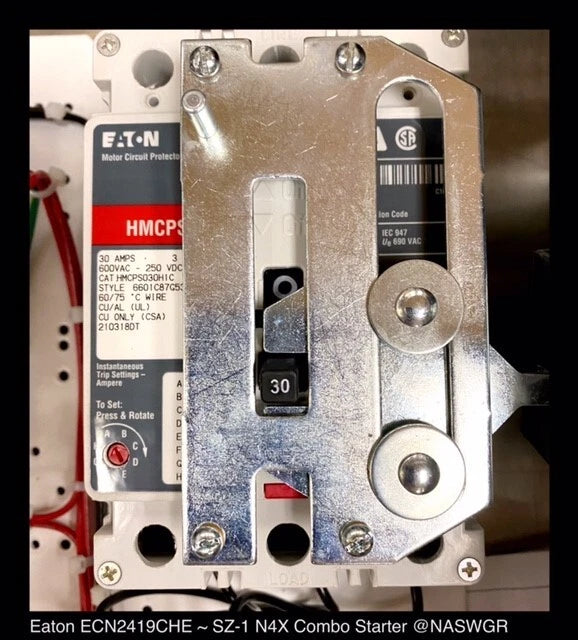 Eaton ECN2419CHE NON-REVERSING FVNR STARTER 30A/468V/120/60 110V/50 COIL VOLTS