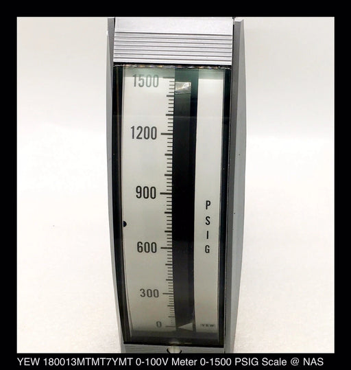 YEW 180013MTMT7YMT - 4" Vertical Panel Meter - 0-100V, DC - 0-1500 PSIG Scale