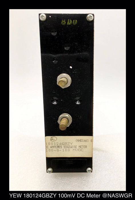 YEW 180124GBZY - 4" Vertical Panel Meter - 100-0-100mV DC