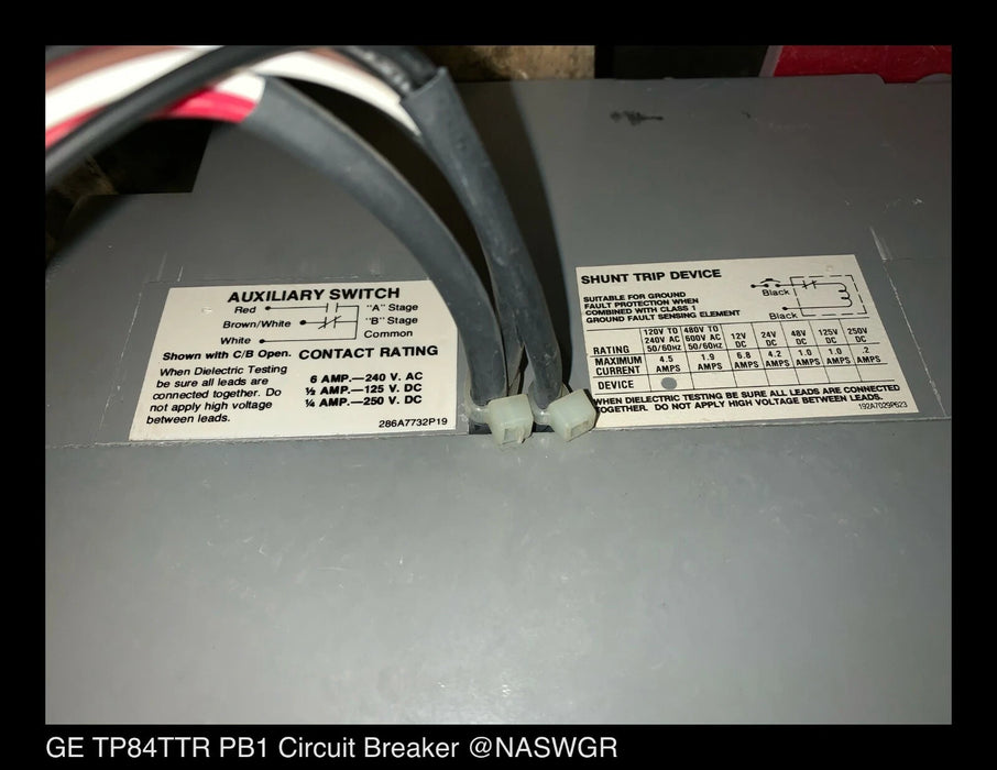 GE TP84TTR PowerBreak Circuit Breaker