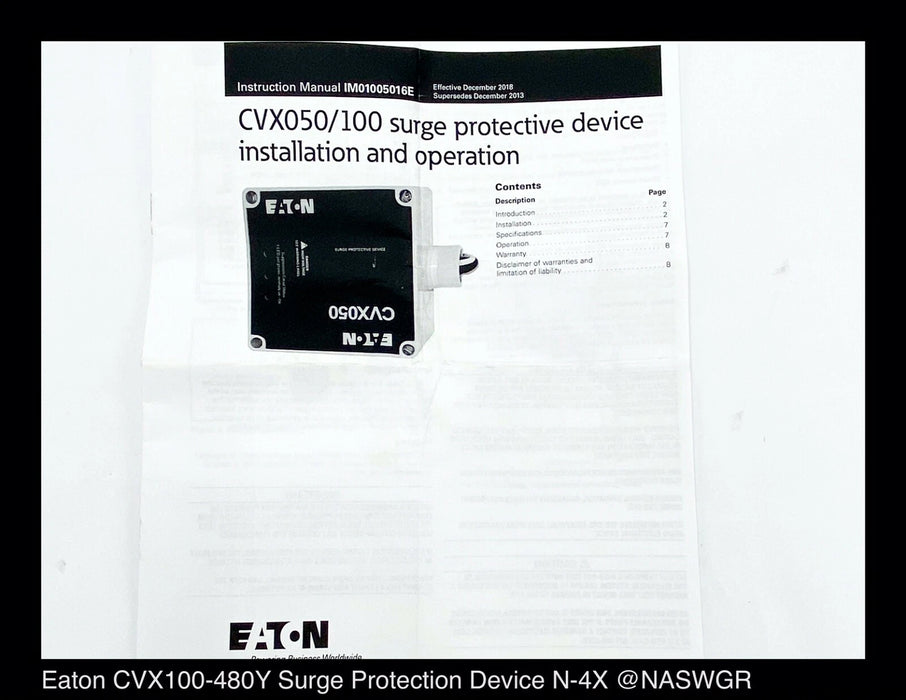 Eaton CVX100-480Y Surge Protective Device - Surplus
