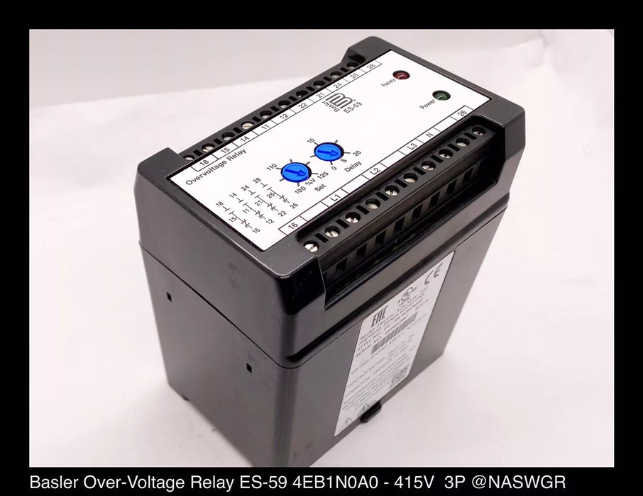 Basler Electric ES-59 4EB1N0A0 Over Voltage Relay - Unused Surplus